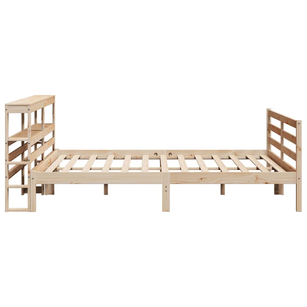 Bedframe Zonder Matras Massief Grenenhout 200 x 200 cm Naturel