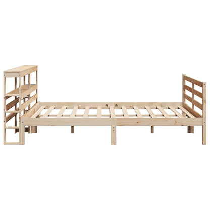 Bedframe Zonder Matras Massief Grenenhout 200 x 200 cm Naturel