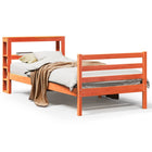Solid pine bed frame, wax brown, 75x190 cm (mattress not included)