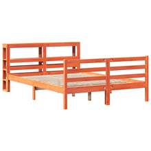 Bedframe zonder matras massief grenenhout wasbruin 120x190 cm