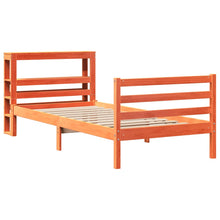Bedframe zonder matras massief grenenhout wasbruin 90x200 cm