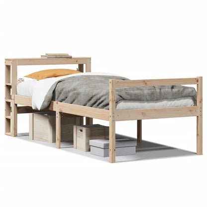 Seniorenbed Met Hoofdbord Massief Grenenhout 75 x 190 cm Naturel