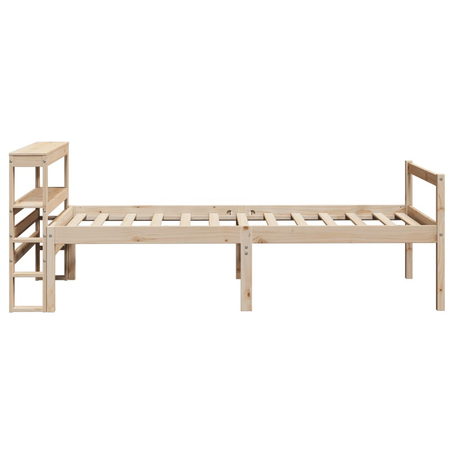 Seniorenbed Met Hoofdbord Massief Grenenhout 75 x 190 cm Naturel