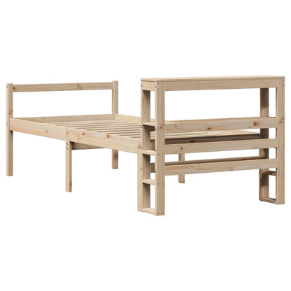 Seniorenbed met hoofdbord massief grenenhout 90x190 cm