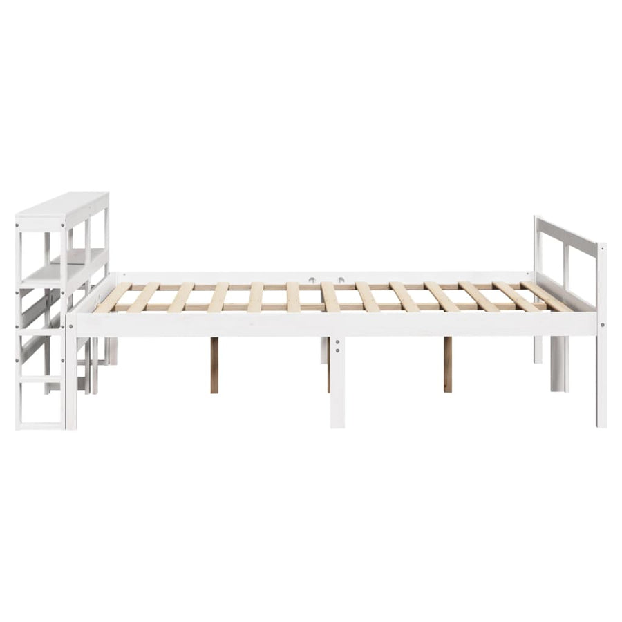 Seniorenbed Met Hoofdbord Massief Grenenhout 120 x 190 cm Wit