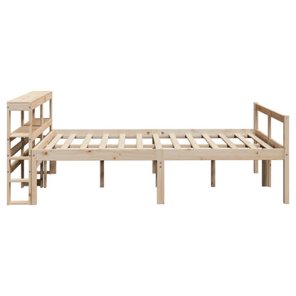Seniorenbed met hoofdbord massief grenenhout 140x190 cm