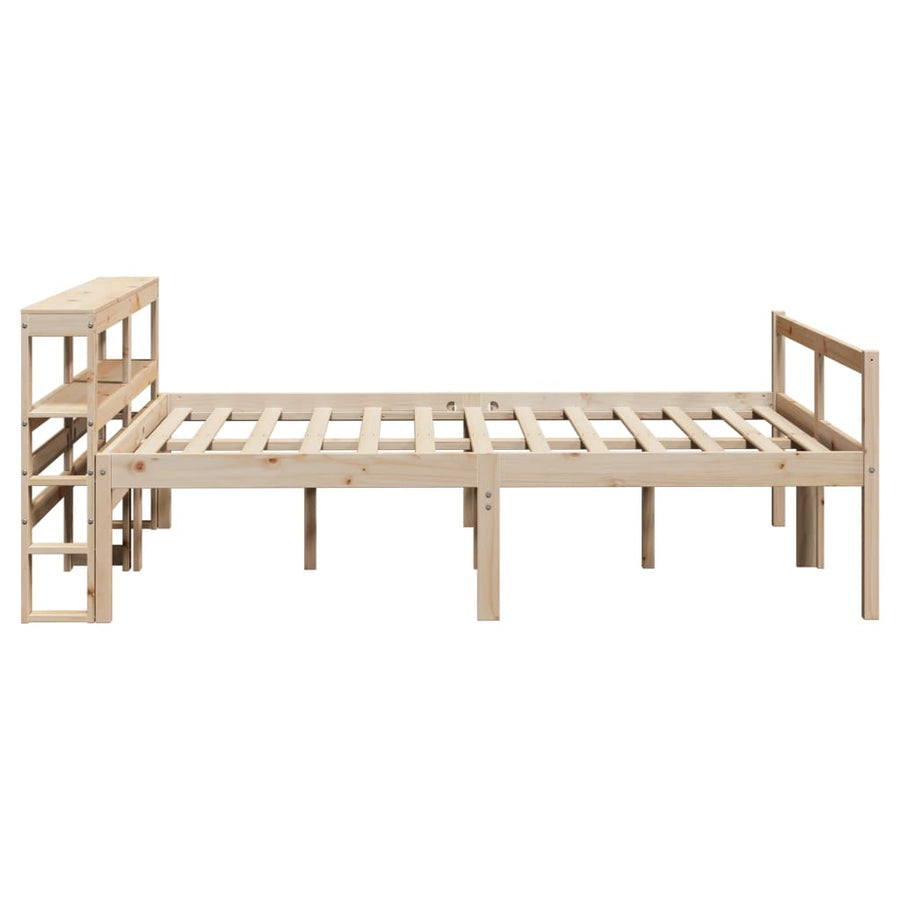 Seniorenbed met hoofdbord massief grenenhout 140x190 cm