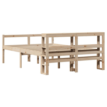 Seniorenbed Met Hoofdbord Massief Grenenhout 120 x 200 cm Naturel
