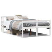 Seniorenbed massief grenenhout wit 140x200 cm