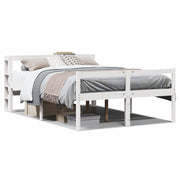 Seniorenbed massief grenenhout wit 150x200 cm