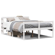 Seniorenbed massief grenenhout wit 160x200 cm