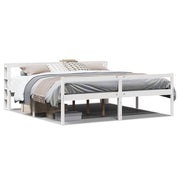 Seniorenbed massief grenenhout wit 180x200 cm