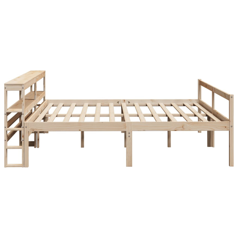 Seniorenbed met hoofdbord massief grenenhout 200x200 cm