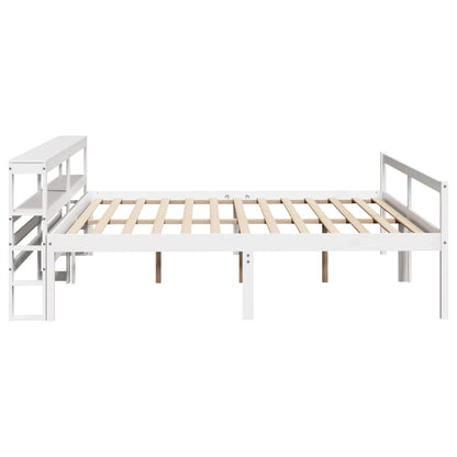 Seniorenbed Met Hoofdbord Massief Grenenhout 200 x 200 cm Wit