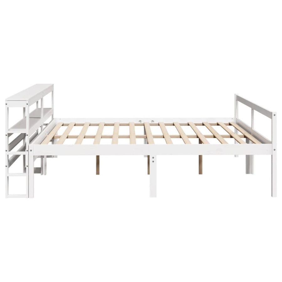 Seniorenbed Met Hoofdbord Massief Grenenhout 200 x 200 cm Wit
