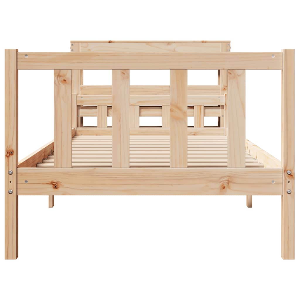 Bedframe zonder matras massief grenenhout 90x190 cm