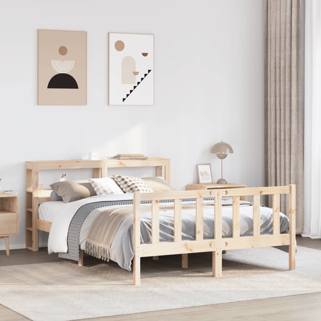 Bedframe zonder matras massief grenenhout 160x200 cm