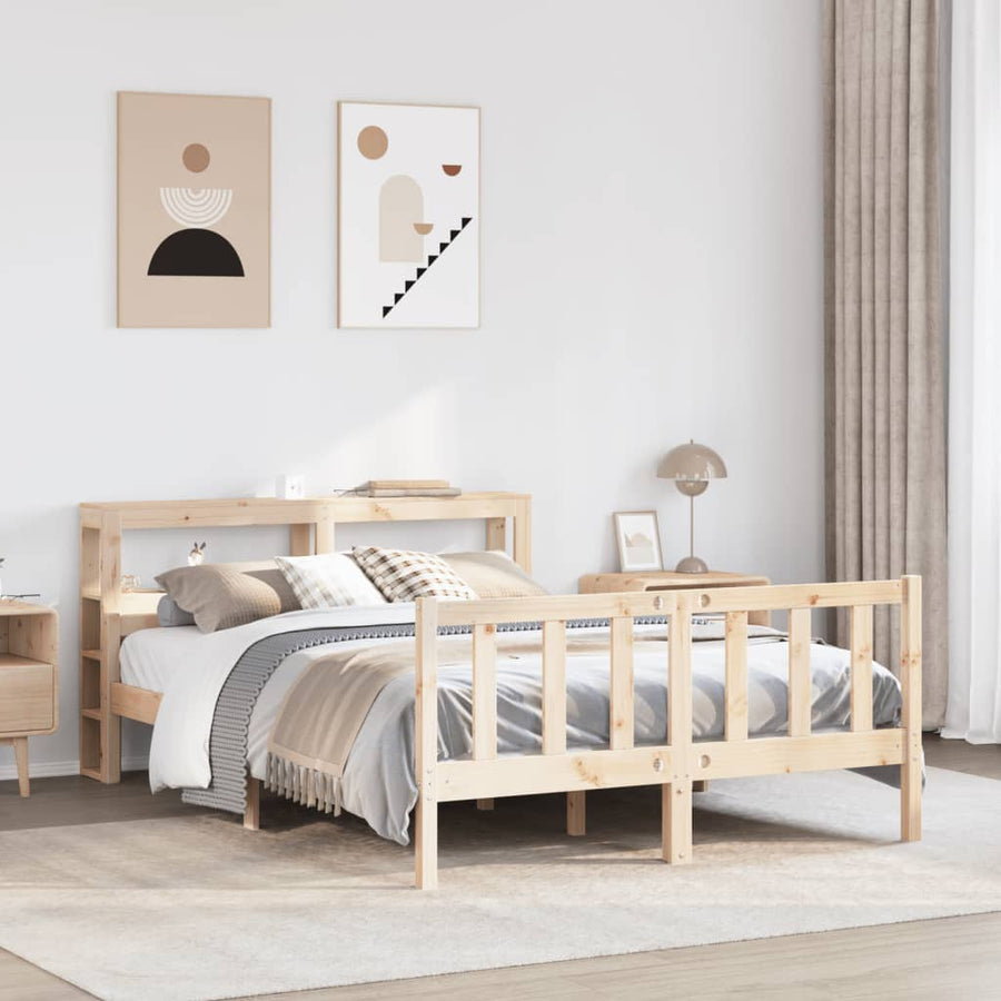 Bedframe zonder matras massief grenenhout 160x200 cm