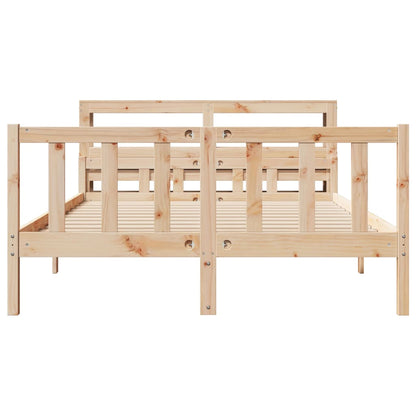 Bedframe zonder matras massief grenenhout 160x200 cm