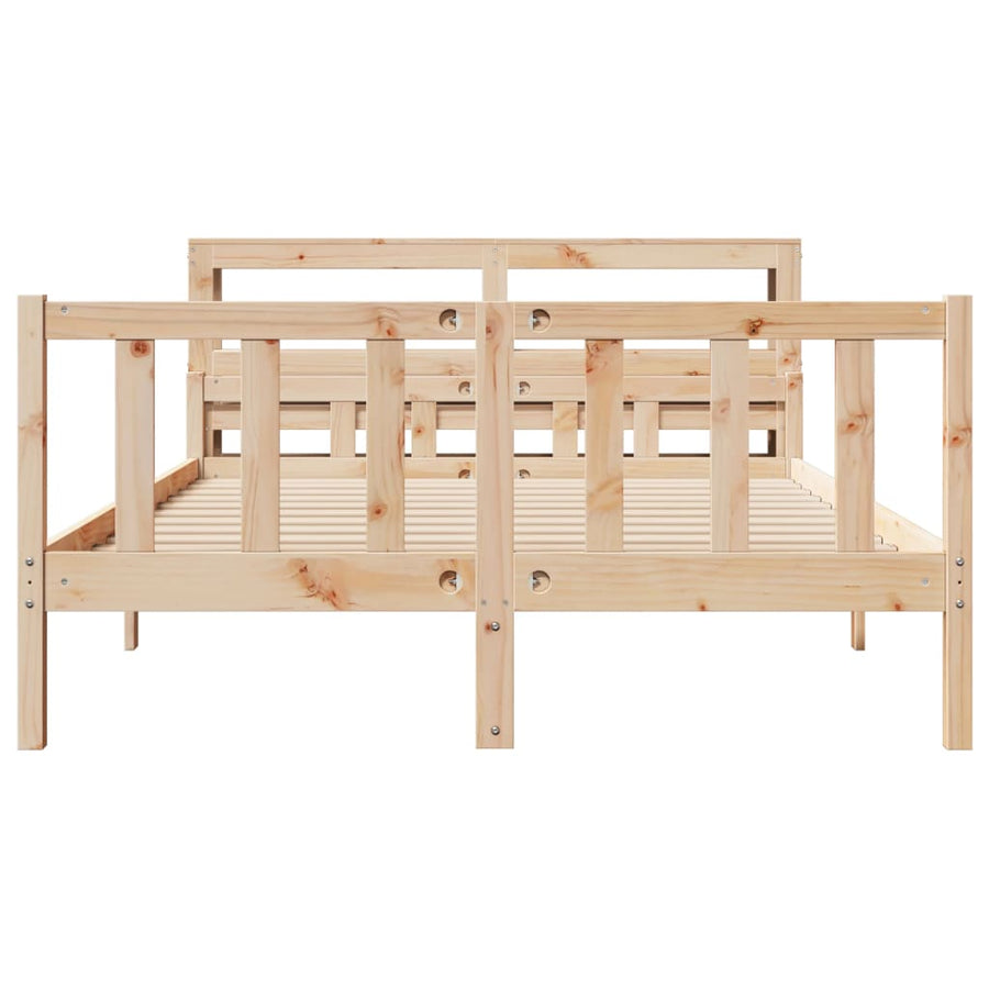 Bedframe zonder matras massief grenenhout 160x200 cm