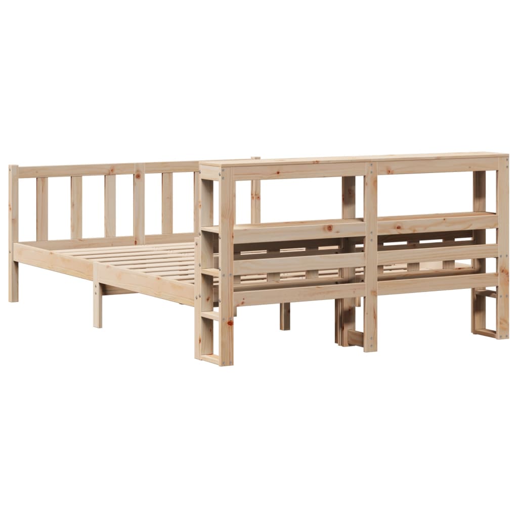 Bedframe zonder matras massief grenenhout 160x200 cm
