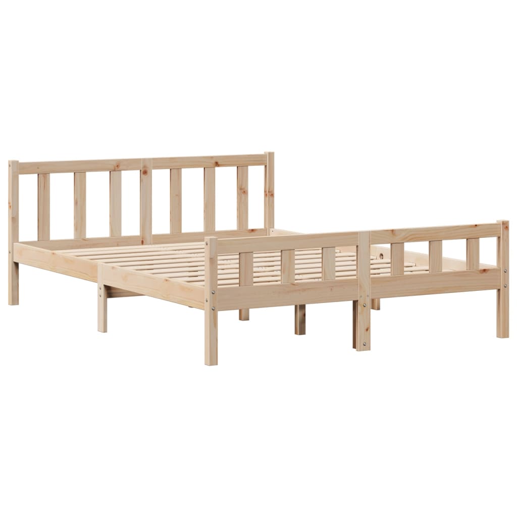 Bedframe zonder matras massief grenenhout 160x200 cm