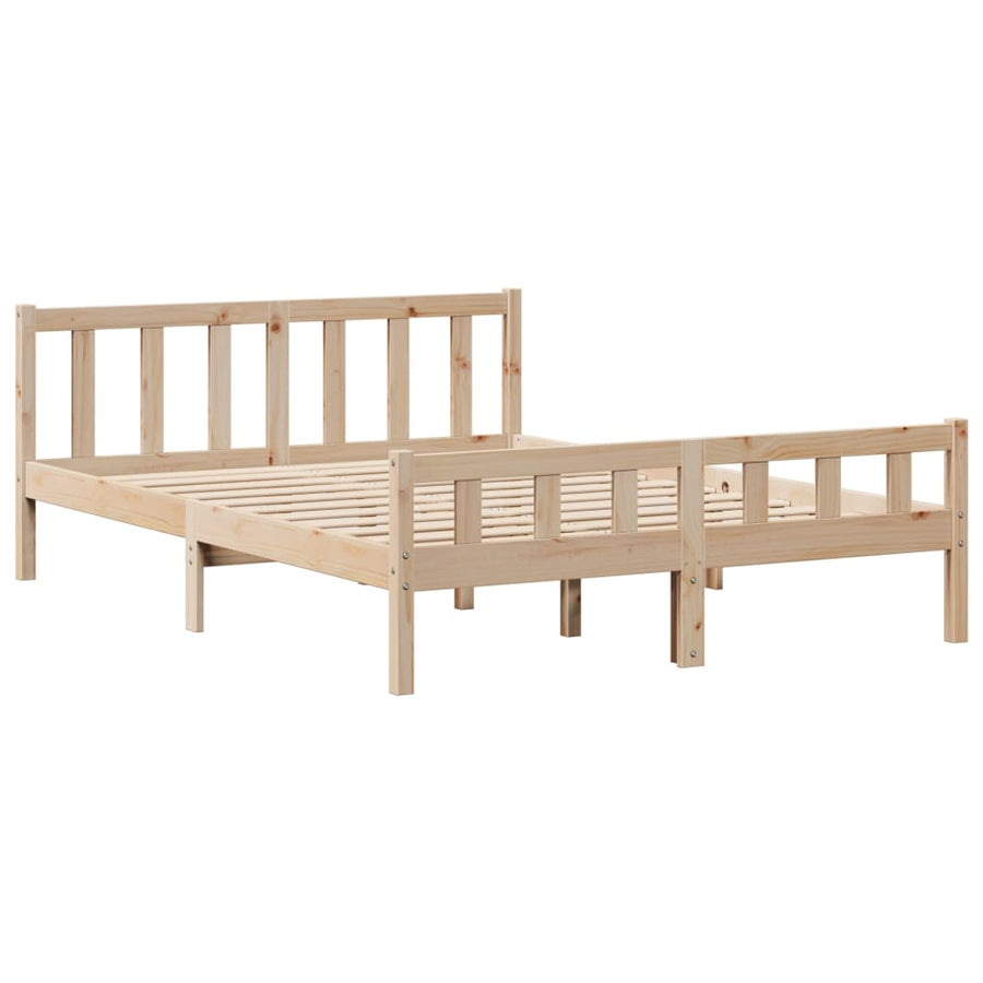 Bedframe zonder matras massief grenenhout 160x200 cm