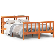Bedframe massief grenenhout wasbruin 160x200 cm