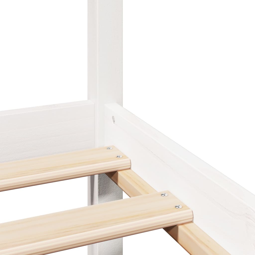 Bedframe Met Hoofdeinde Zonder Matras 90 x 200 cm Wit
