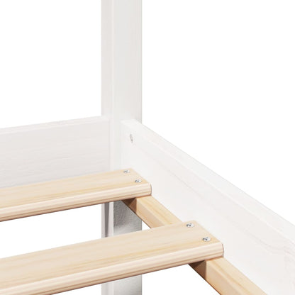 Bedframe Met Hoofdeinde Zonder Matras 90 x 200 cm Wit