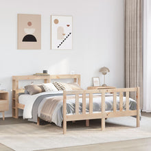 Bedframe met hoofdbord massief grenenhout 120x200 cm