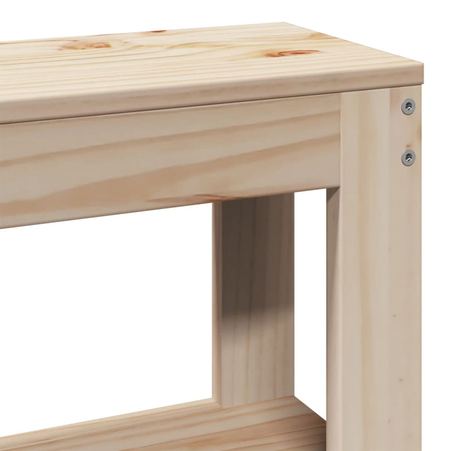 Bedframe met hoofdbord massief grenenhout 75x190 cm