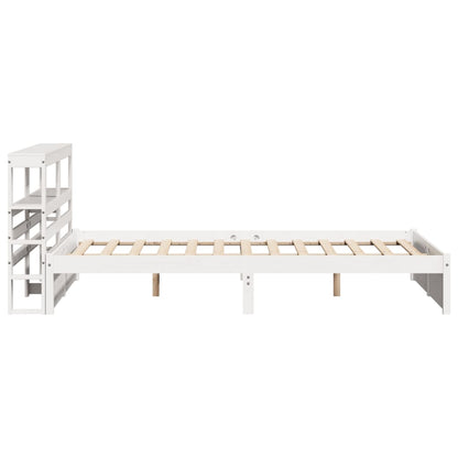 Bedframe met hoofdeinde zonder matras 140x190 cm wit