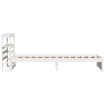 Bedframe Met Hoofdeinde Zonder Matras 90 x 200 cm Wit
