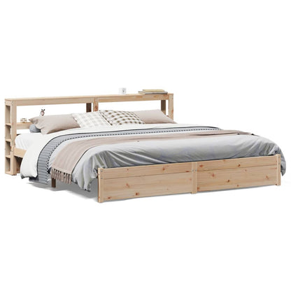 Bedframe met hoofdbord massief grenenhout 180x200 cm