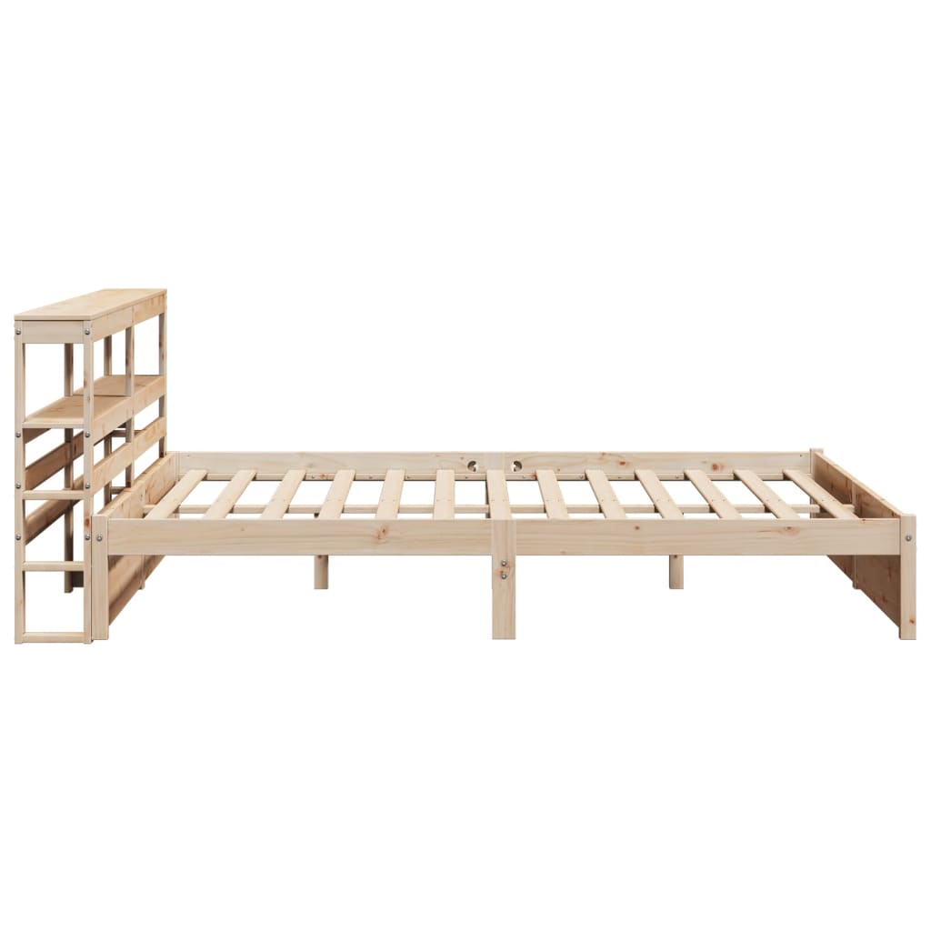 Bedframe met hoofdbord massief grenenhout 180x200 cm
