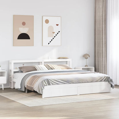 Bedframe met hoofdeinde zonder matras 180x200 cm wit