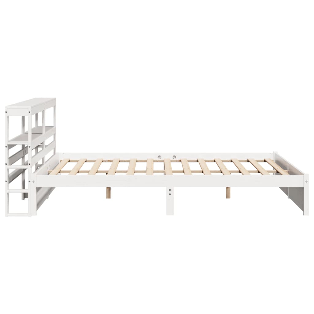 Bedframe met hoofdeinde zonder matras 200x200 cm wit