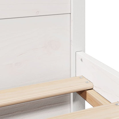 Bedframe met hoofdeinde zonder matras 120x200 cm wit