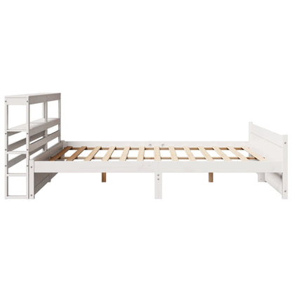 Bedframe met hoofdeinde zonder matras 180x200 cm wit