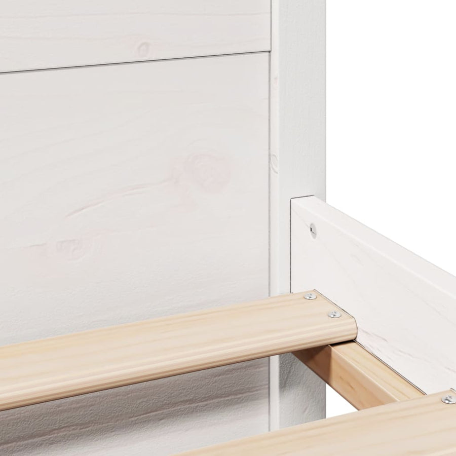 Bedframe met hoofdeinde zonder matras 180x200 cm wit
