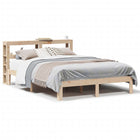 Bedframe massief grenenhout 140x190 cm met hoofdbord