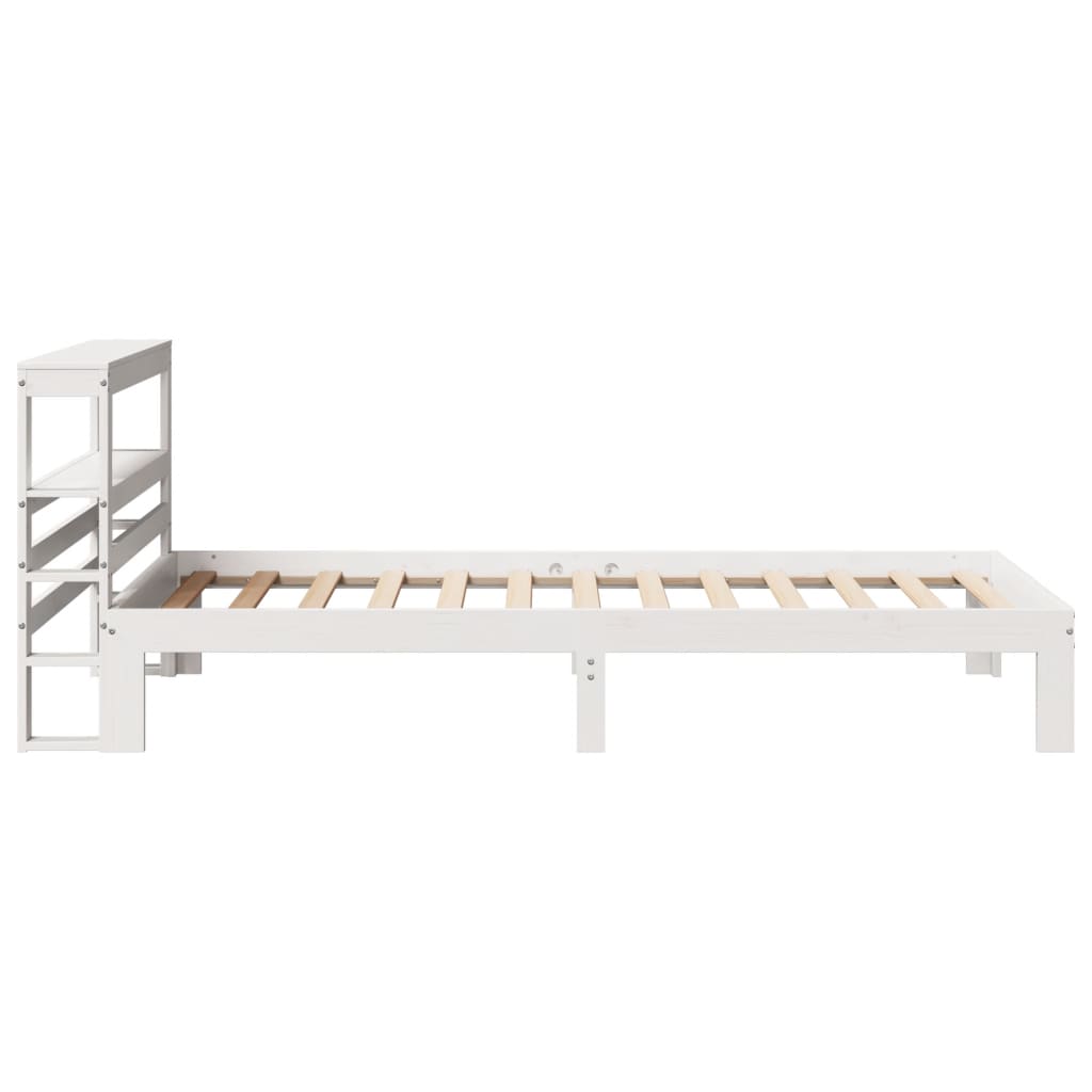 Bedframe Met Hoofdeinde Zonder Matras 90 x 200 cm Wit