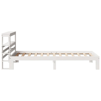 Bedframe Met Hoofdeinde Zonder Matras 90 x 200 cm Wit