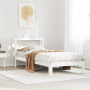 Bedframe 90x200 cm wit met hoofdeinde