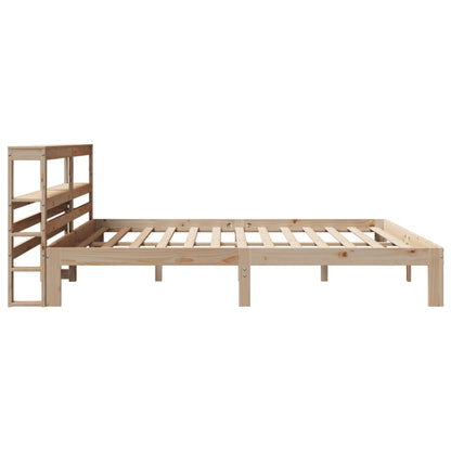 Bedframe met hoofdbord massief grenenhout 180x200 cm