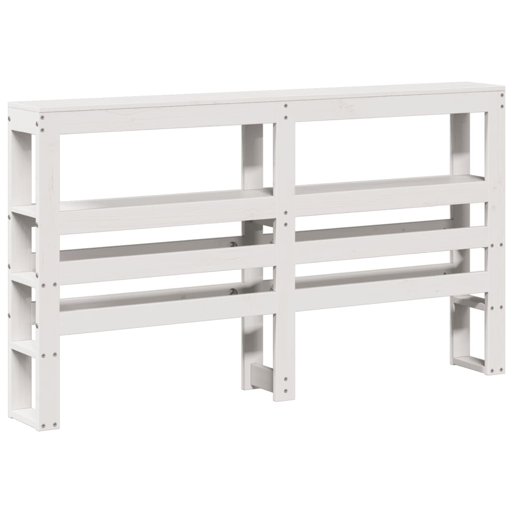 Bedframe met hoofdeinde zonder matras 140x190 cm wit