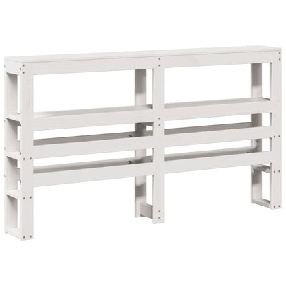 Bedframe met hoofdeinde zonder matras 140x190 cm wit