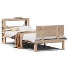 Bed frame with headboard solid pine wood 90x200 cm