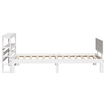 Bedframe Met Hoofdeinde Zonder Matras 90 x 200 cm Wit
